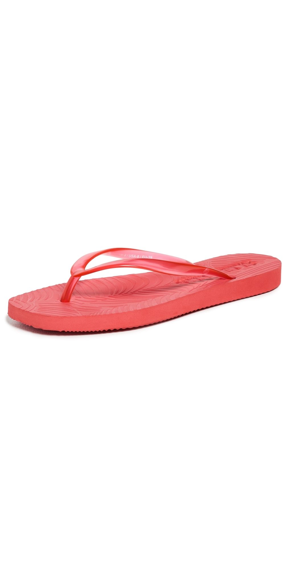 SLEEPERS Tapered Transparent Flip Flops Red Transparent 40