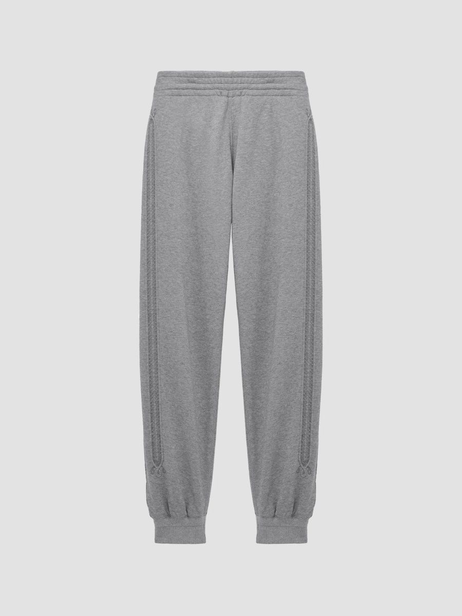 McQueen Men's Ceremonial Cotton Jogger Sweatpants - Graphite - Size XL