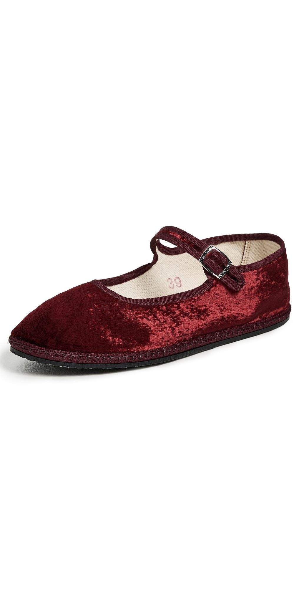 ViBi VENEZiA Mary Jane Satin Velvet Flats Calliope 37