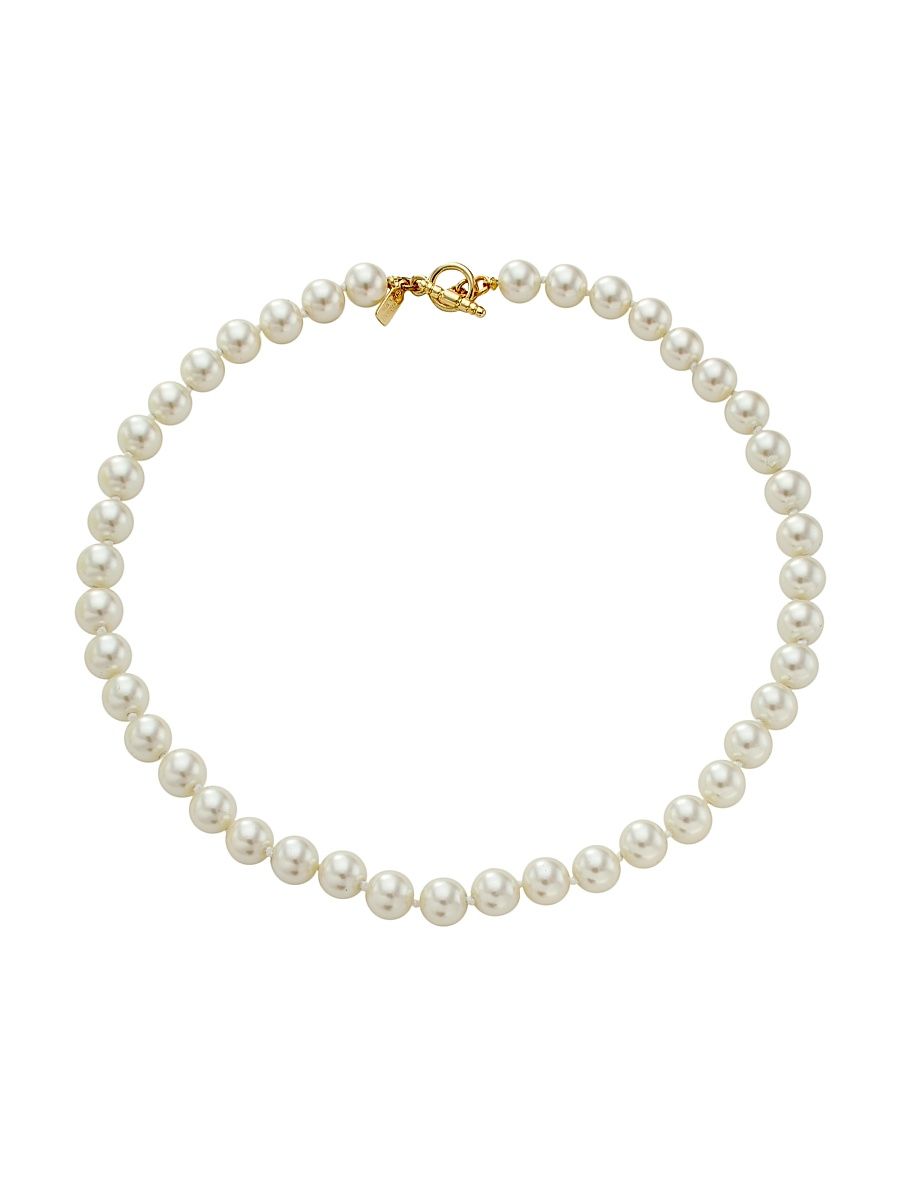 Women's Cultura Goldtone & Faux Pearl Necklace - Pearl