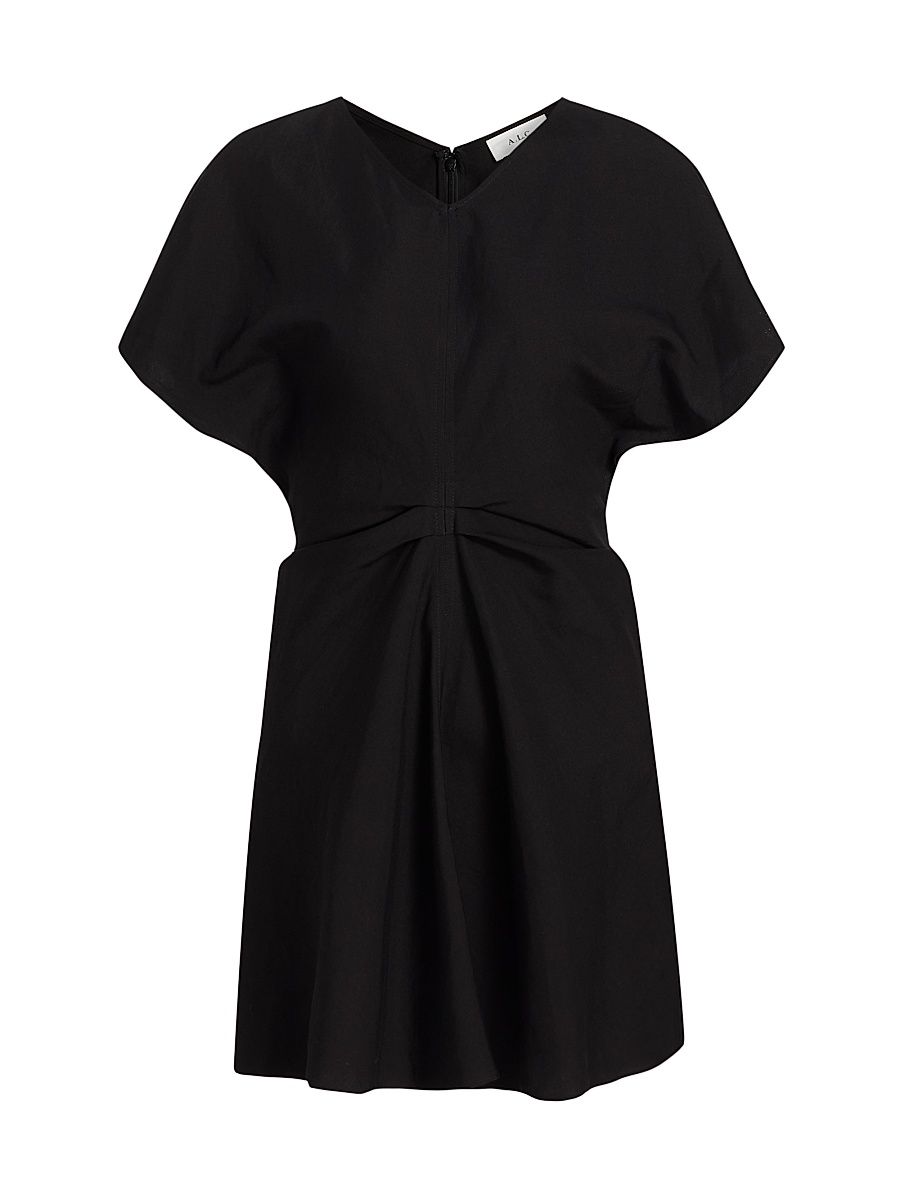 Women's Leni Linen-Blend Minidress - Black - Size 14
