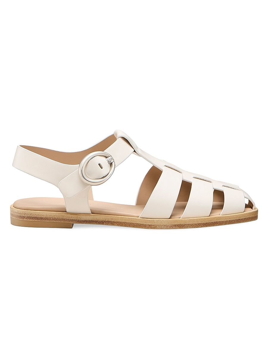 Women's Villa Leather Fisherman Sandals - Cream - Size 9