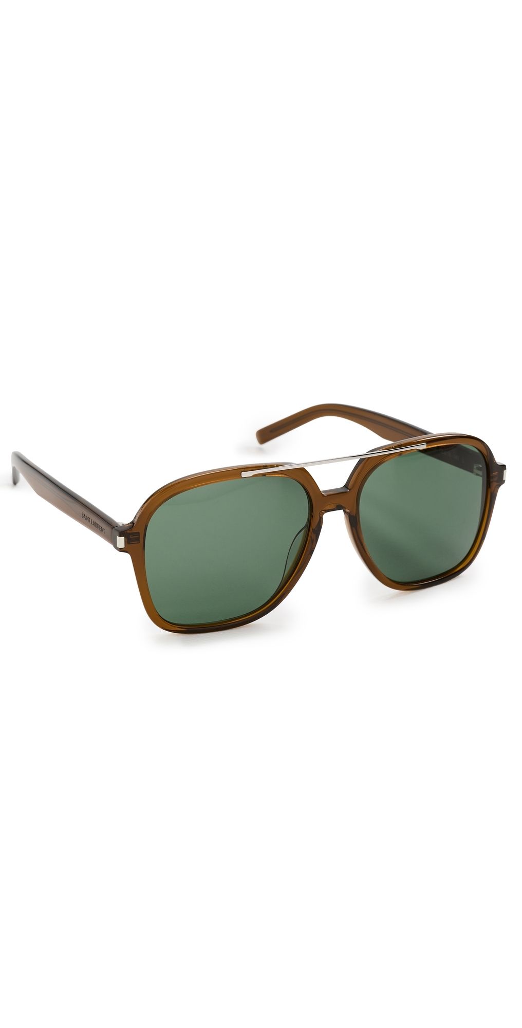 Saint Laurent SL 545 Sunglasses Brown/Green One Size