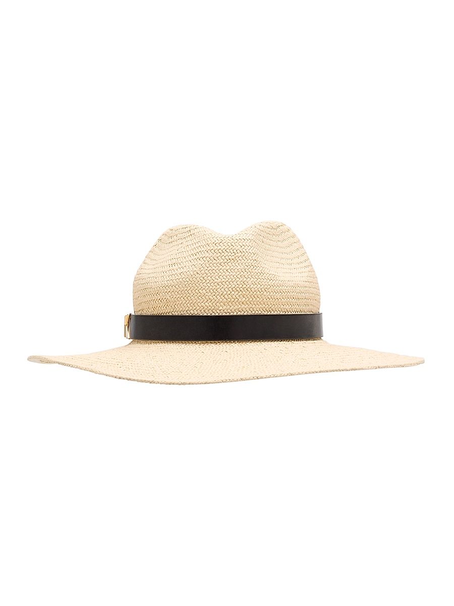 Women's Karlie Straw Fedora - Black - Size Small