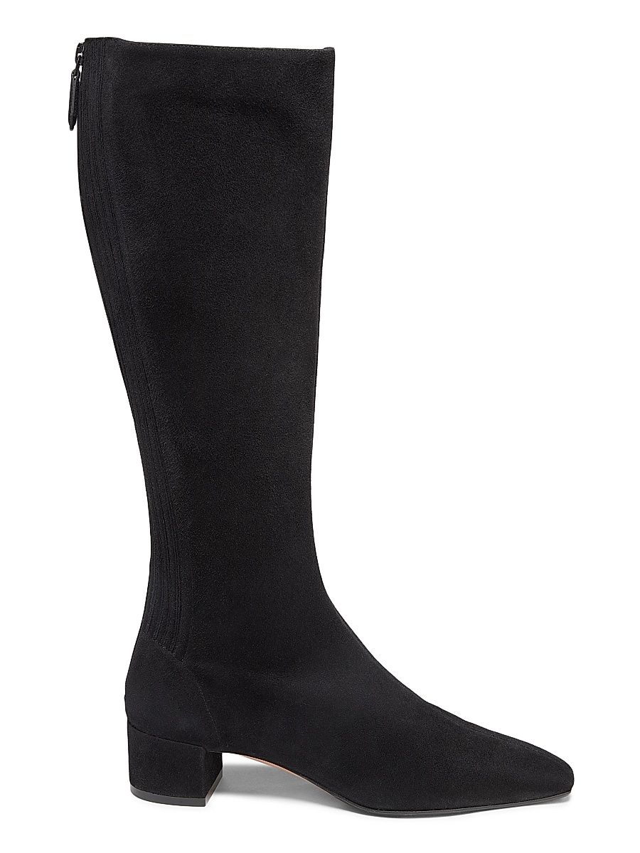 Women's Saint Honoré 35MM Suede Knee-High Boots - Black - Size 11
