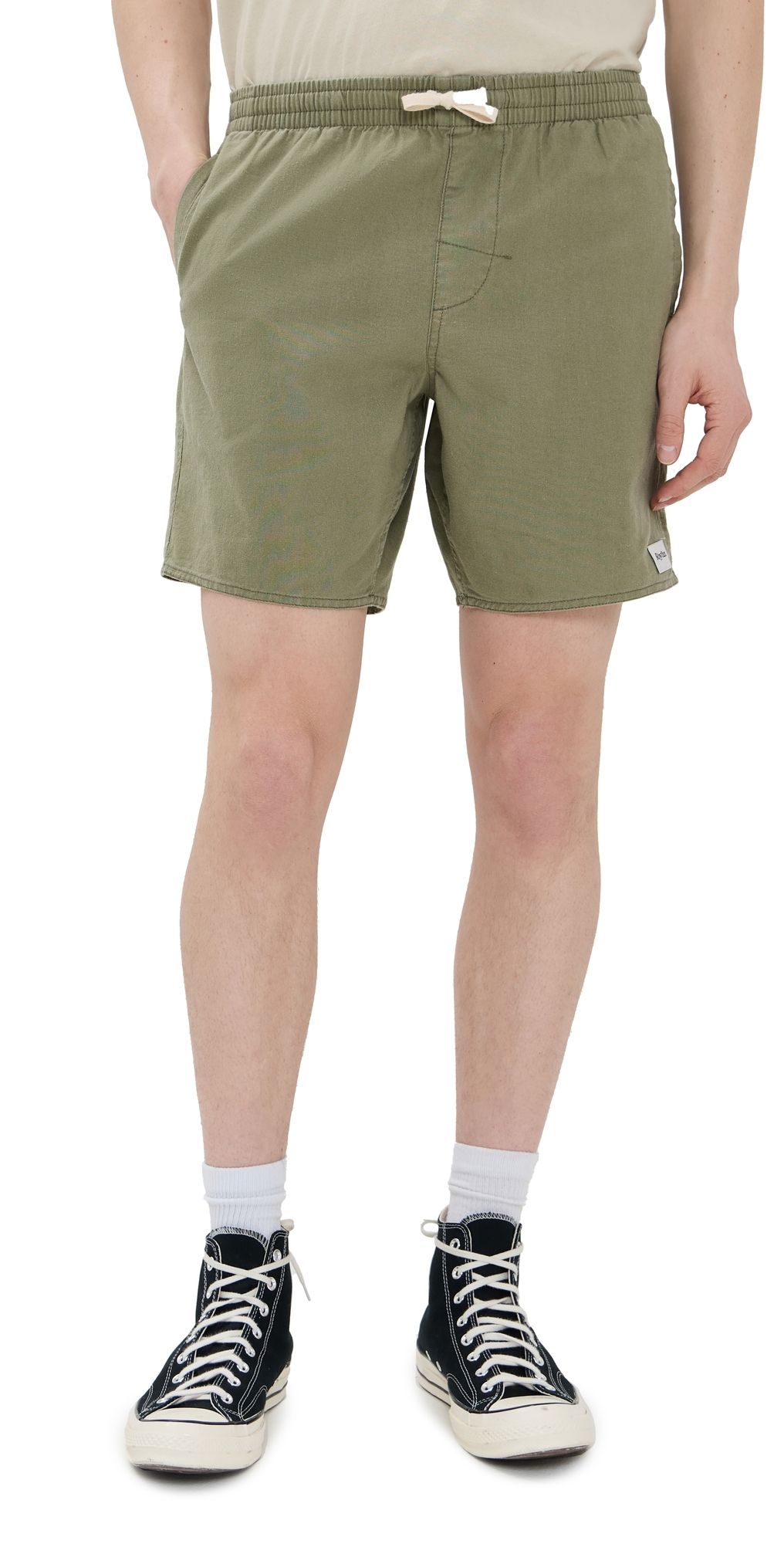 Rhythm Classic Linen Jam Shorts 7 Olive 30