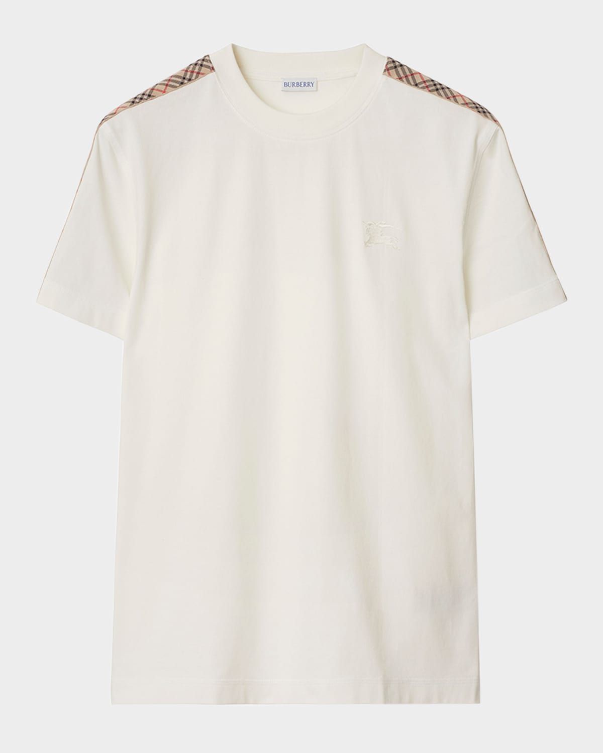 Men & apos;s Check Shoulder-Tape T-Shirt