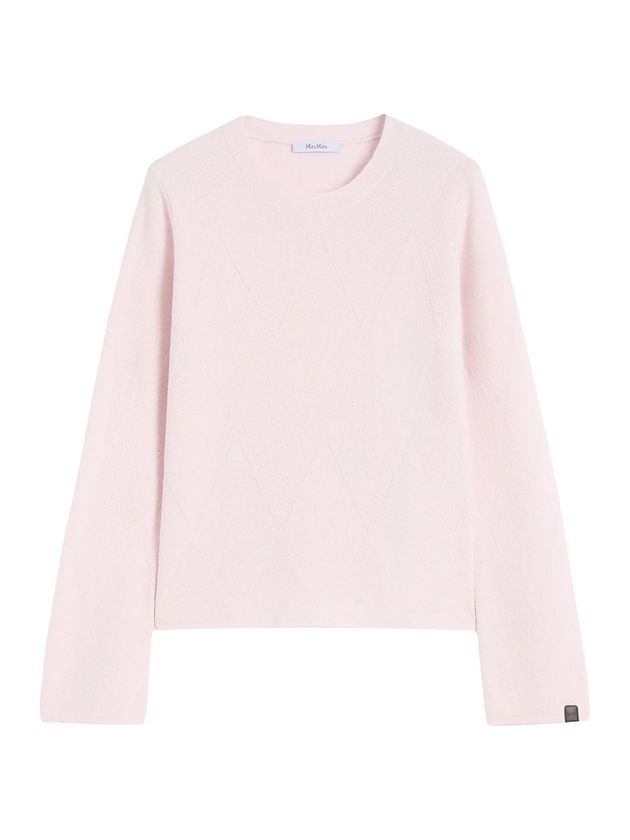 Women's Cashmere Yarn Sweater - Pink - Size XL