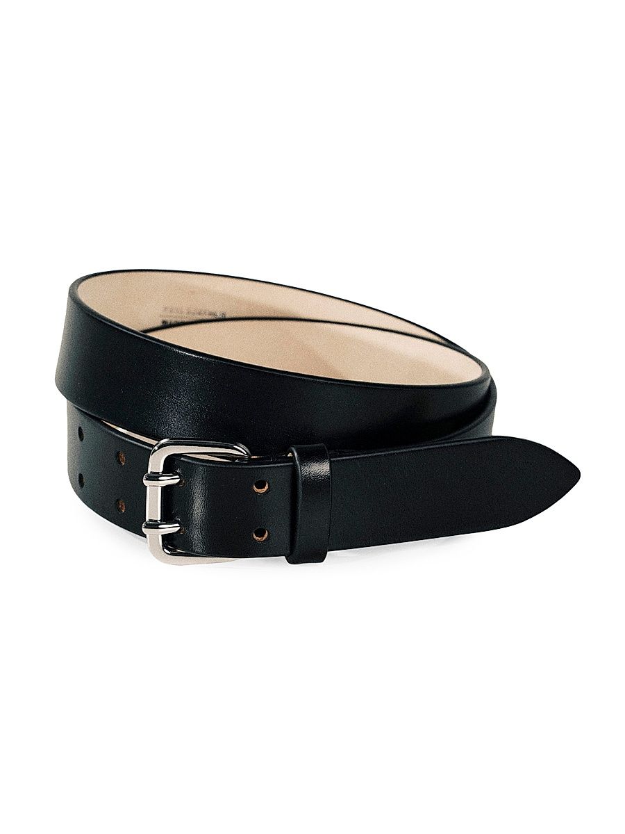 Women's Mini Hutch Leather Belt - Black Silver - Size Large