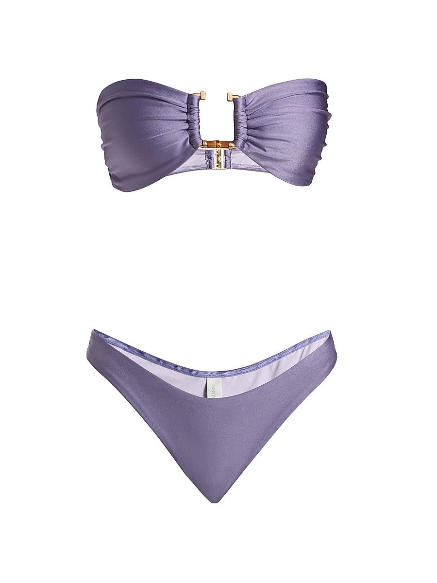 Women's Indra Bamboo Trim Bikini - Dusty Lilac - Size 8