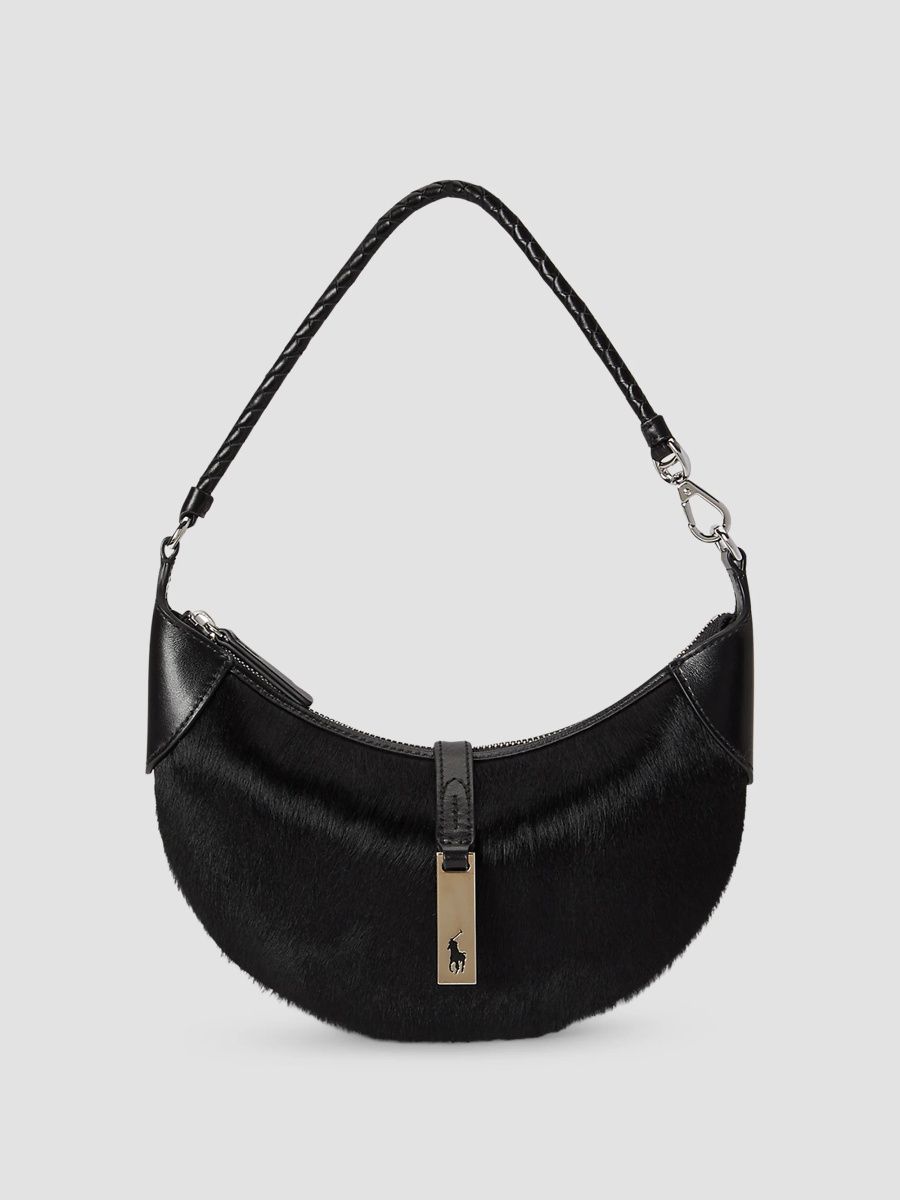 Polo Ralph Lauren Women's Polo ID Small Calf Hair Shoulder Bag - Black
