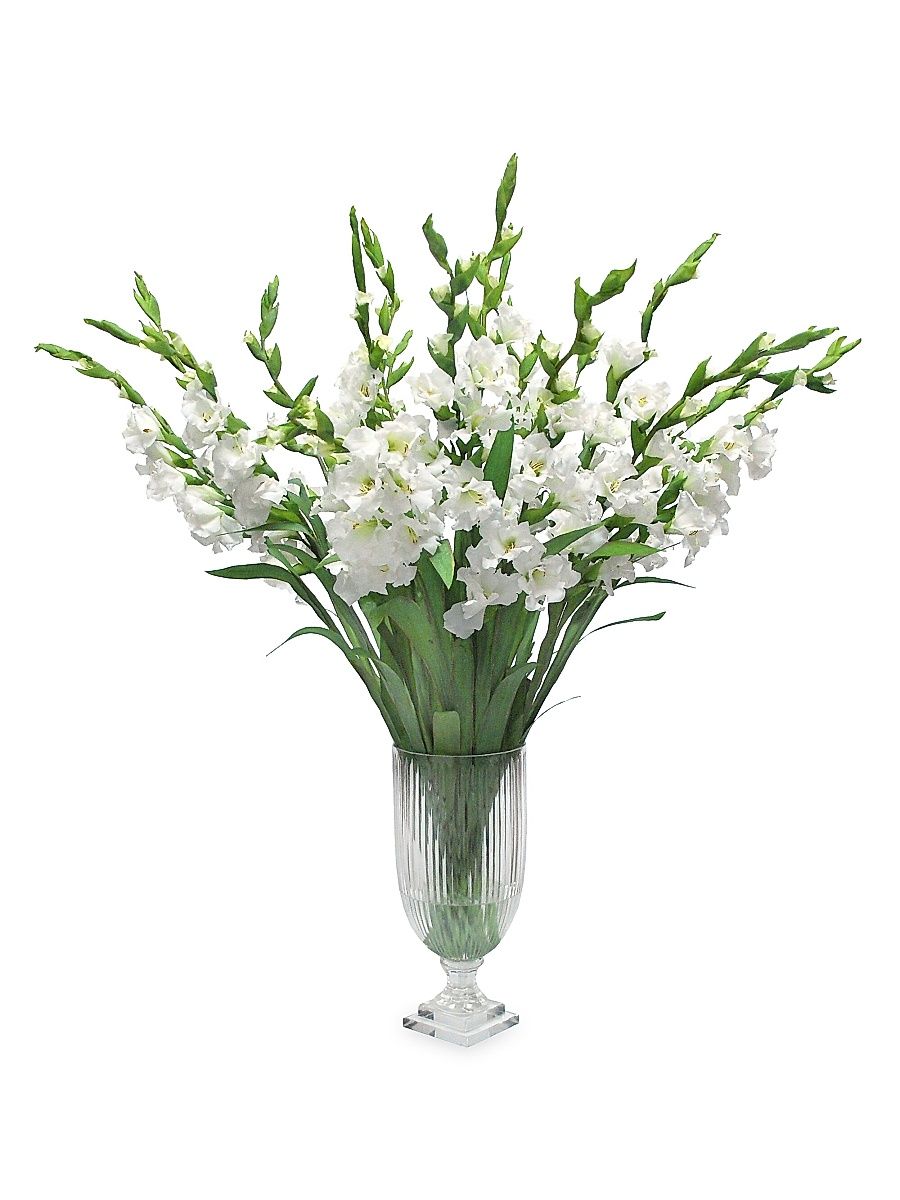 Everyday Cut Vase White Gladiolus