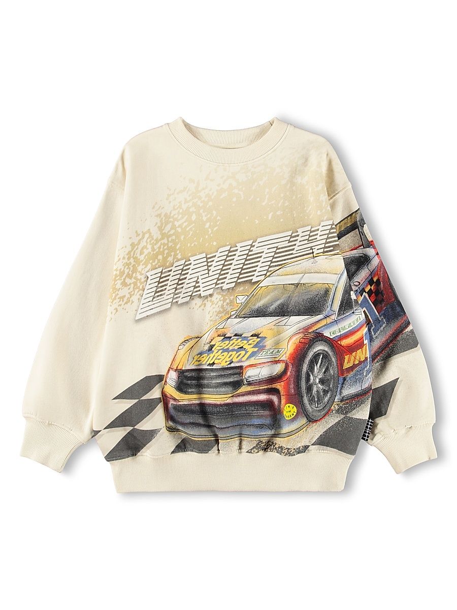 Little Boy's Unity Race Car Cotton Sweatshirt - Car Race - Size 7