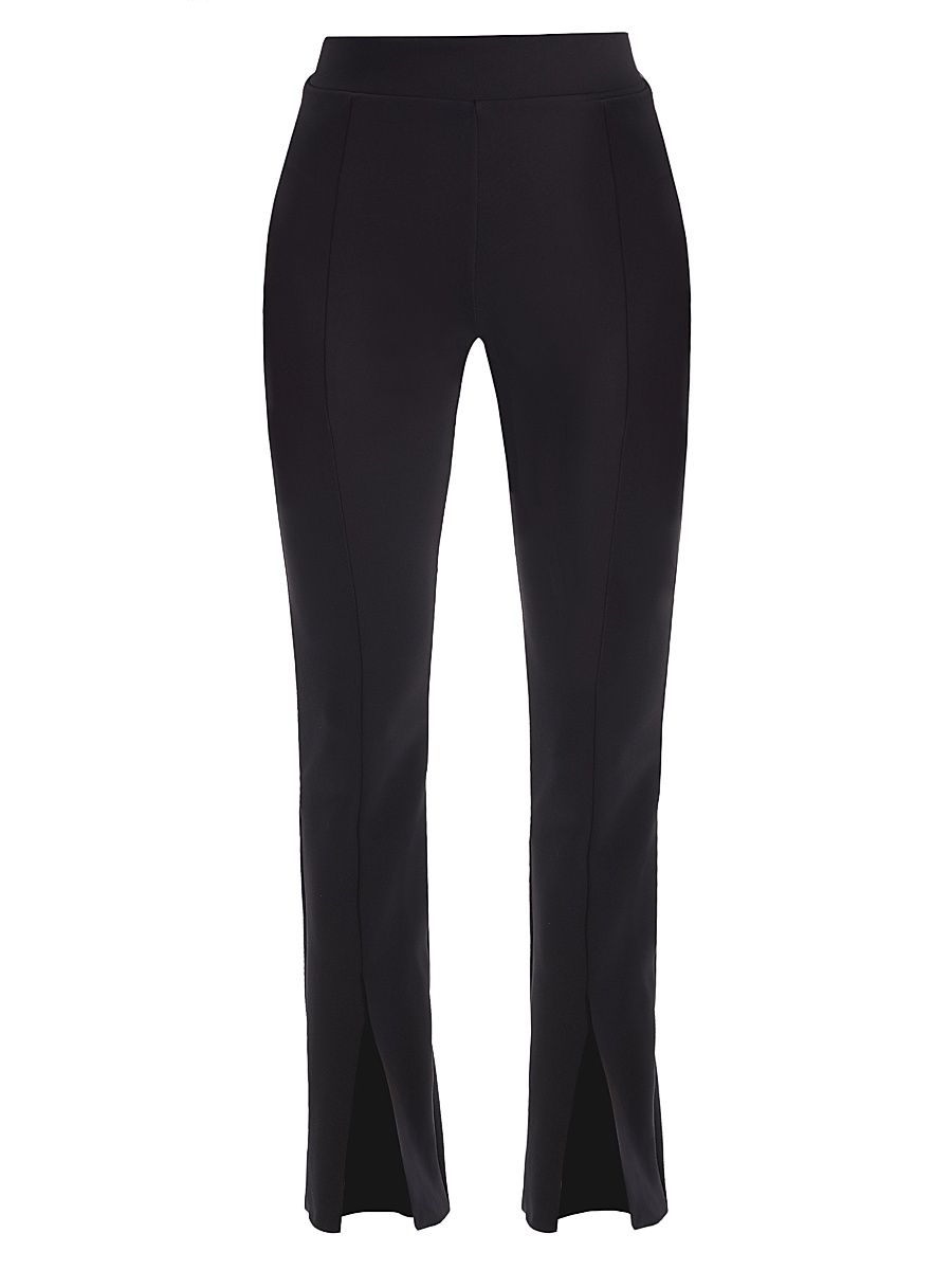 Women's Neoprene Flared Leggings - Black - Size XL