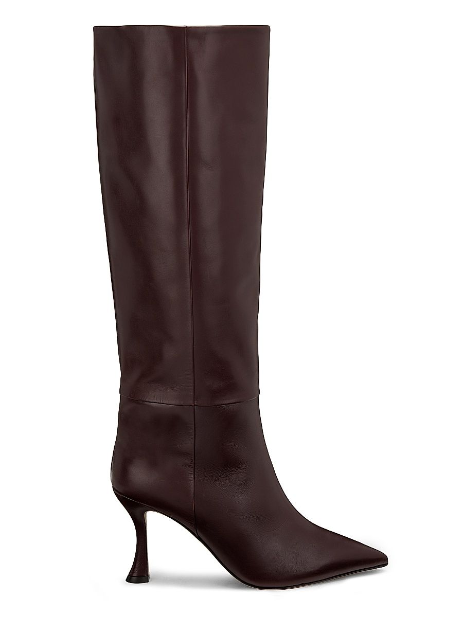 Women's Chloe 60MM Leather Knee Boots - Cherry Lacquer - Size 11.5