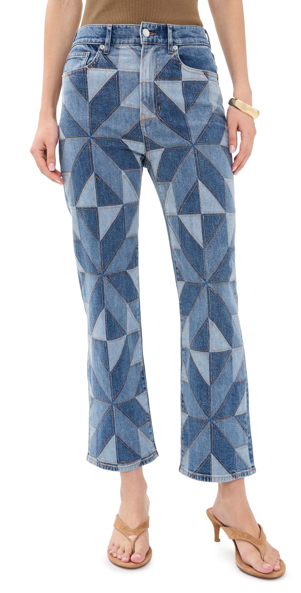 Veronica Beard Jean Dylan Ankle High Rise Straight Leg Jeans Prism Blue 27