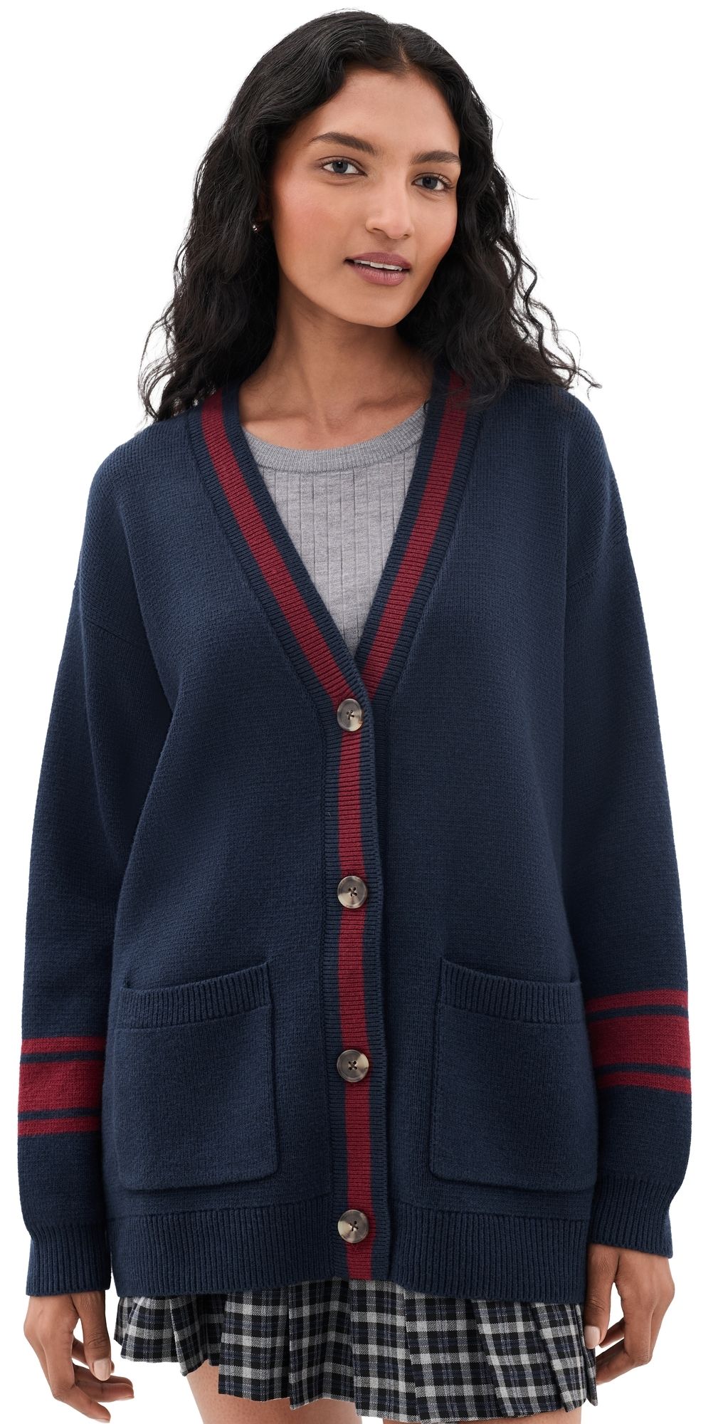 Marine Layer Varsity Cardigan Navy M