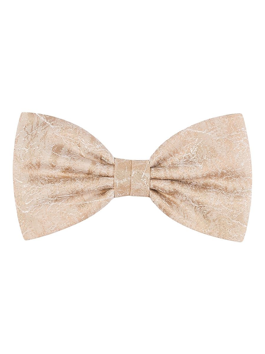 Men's Handmade Silk Bowtie - Beige Grey