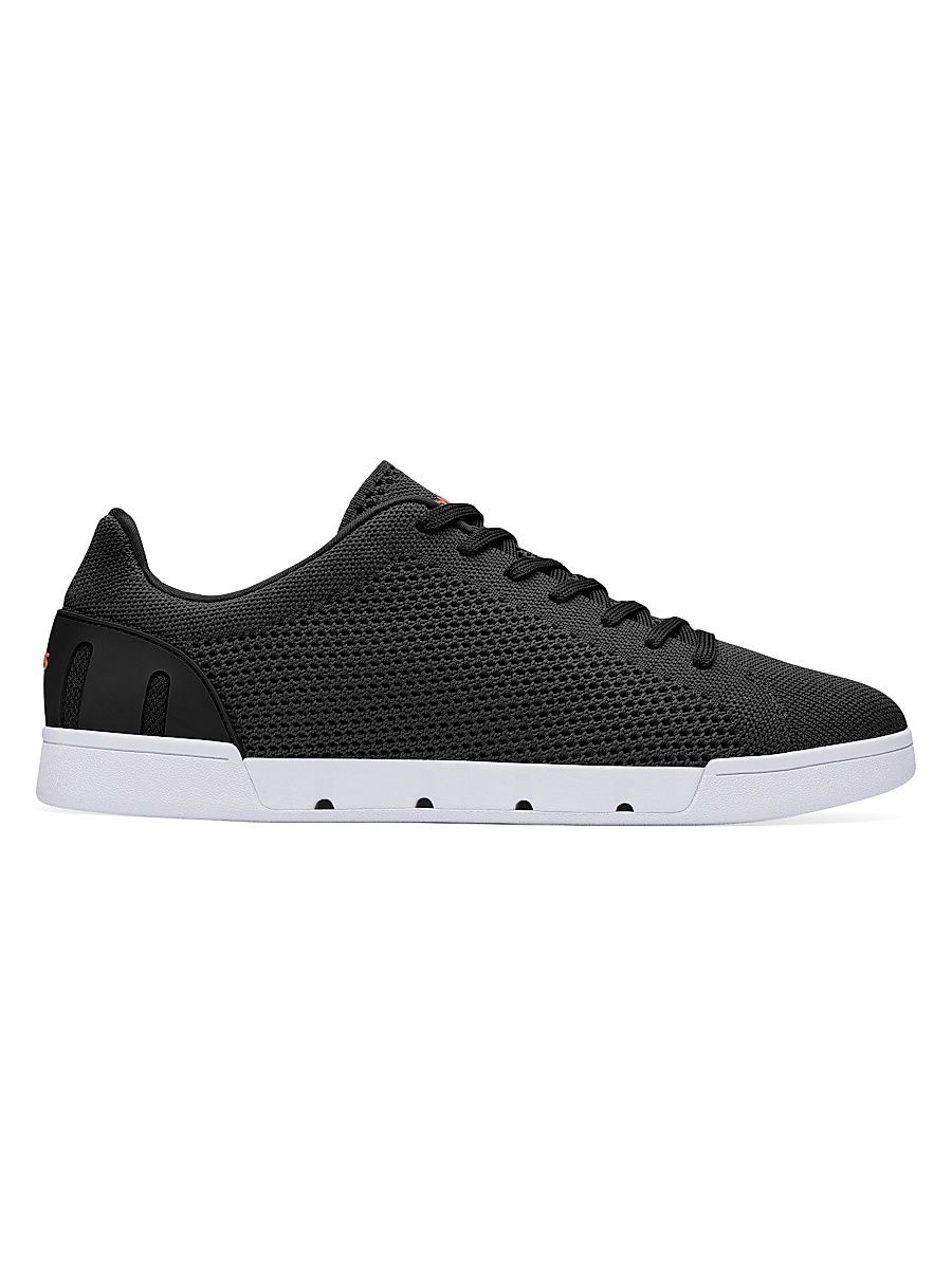 Men's Breeze Tennis Knit Low-Top Sneakers - Black - Size 12