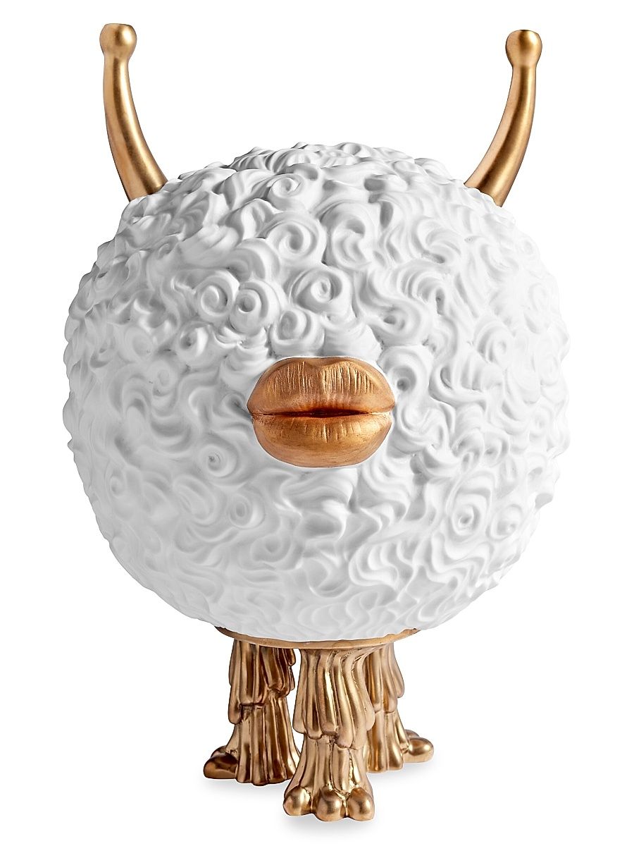 Haas 24K Goldplated & Porcelain Monster Incense Burner