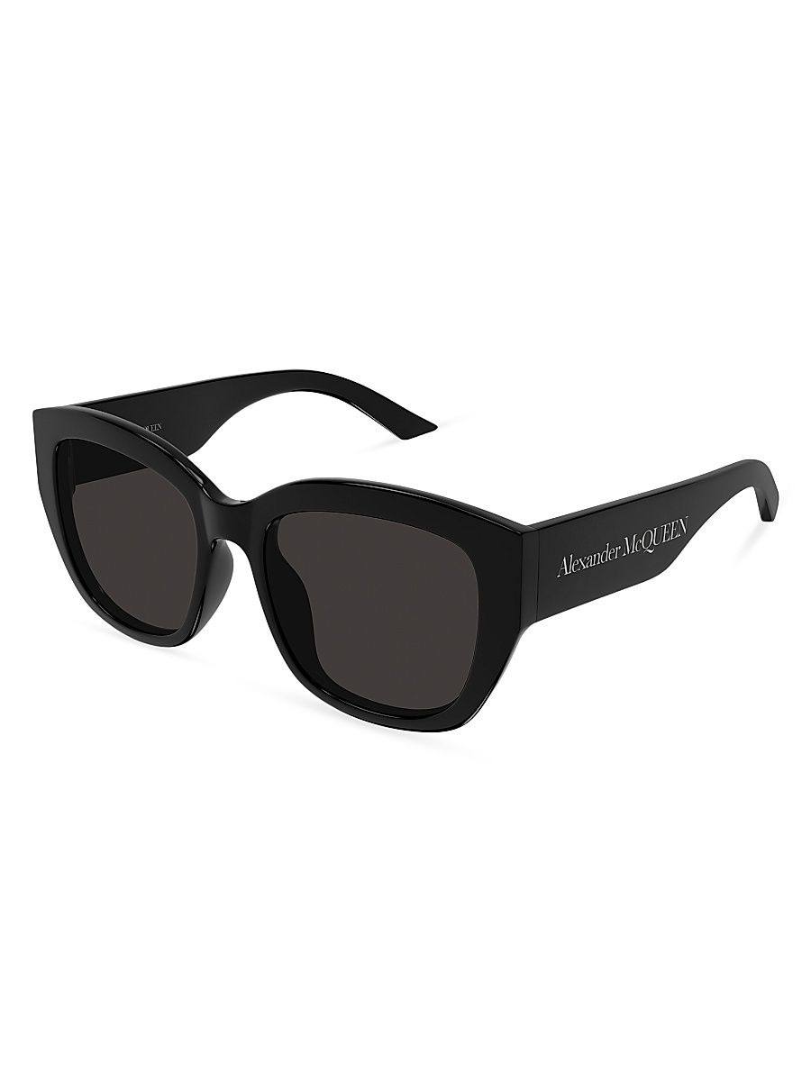 Women's Bold 55MM Butterfly Sunglasses - Black Dark Grey