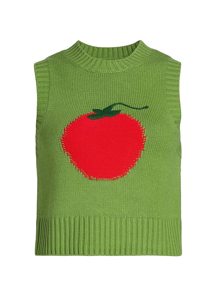 Women's Pingo Tomato Sweater Vest - Roma Leaf - Size Small
