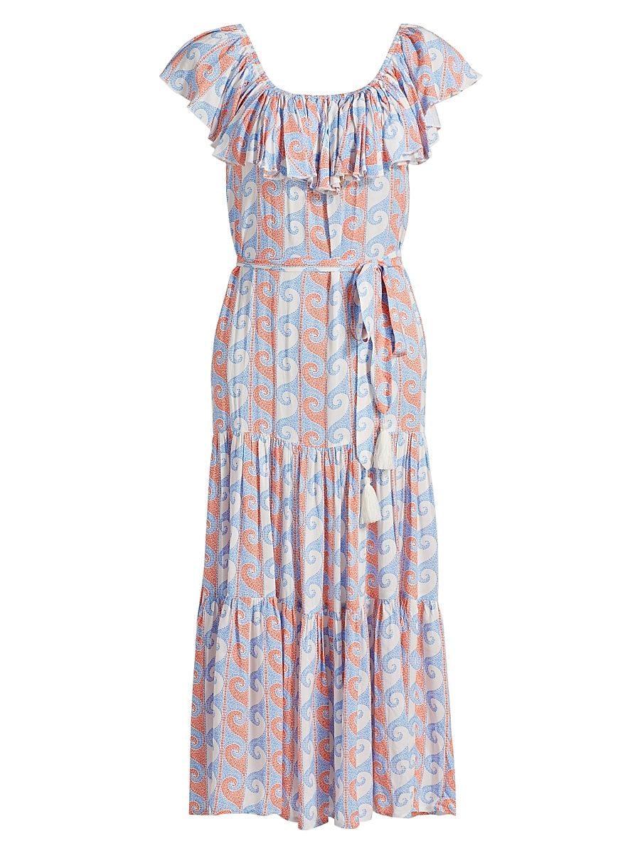 Women's Johnny Was x Paolita Bianca Cover-Up Dress - Circes Wave - Size Large