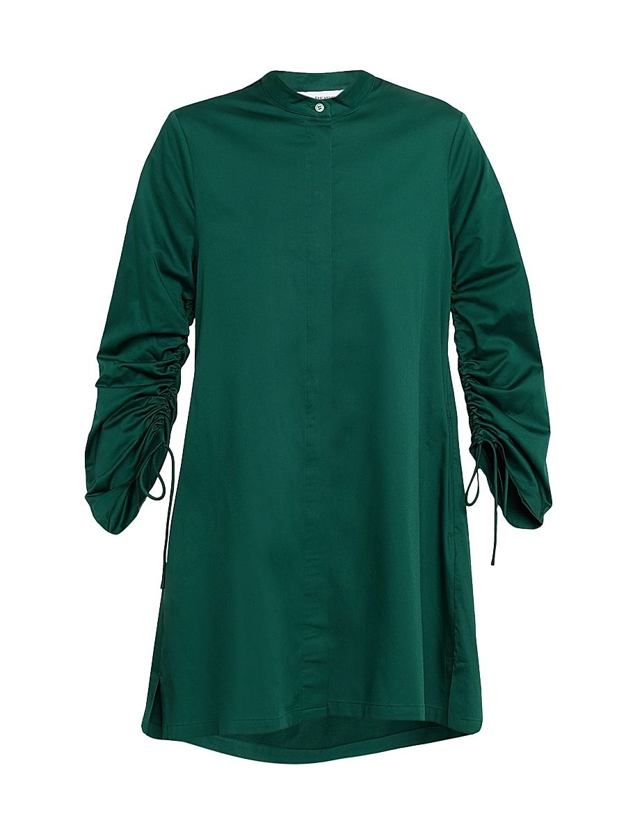 Women's Grazia Band-Collar Cutout Mini Shift Dress - Green - Size 14