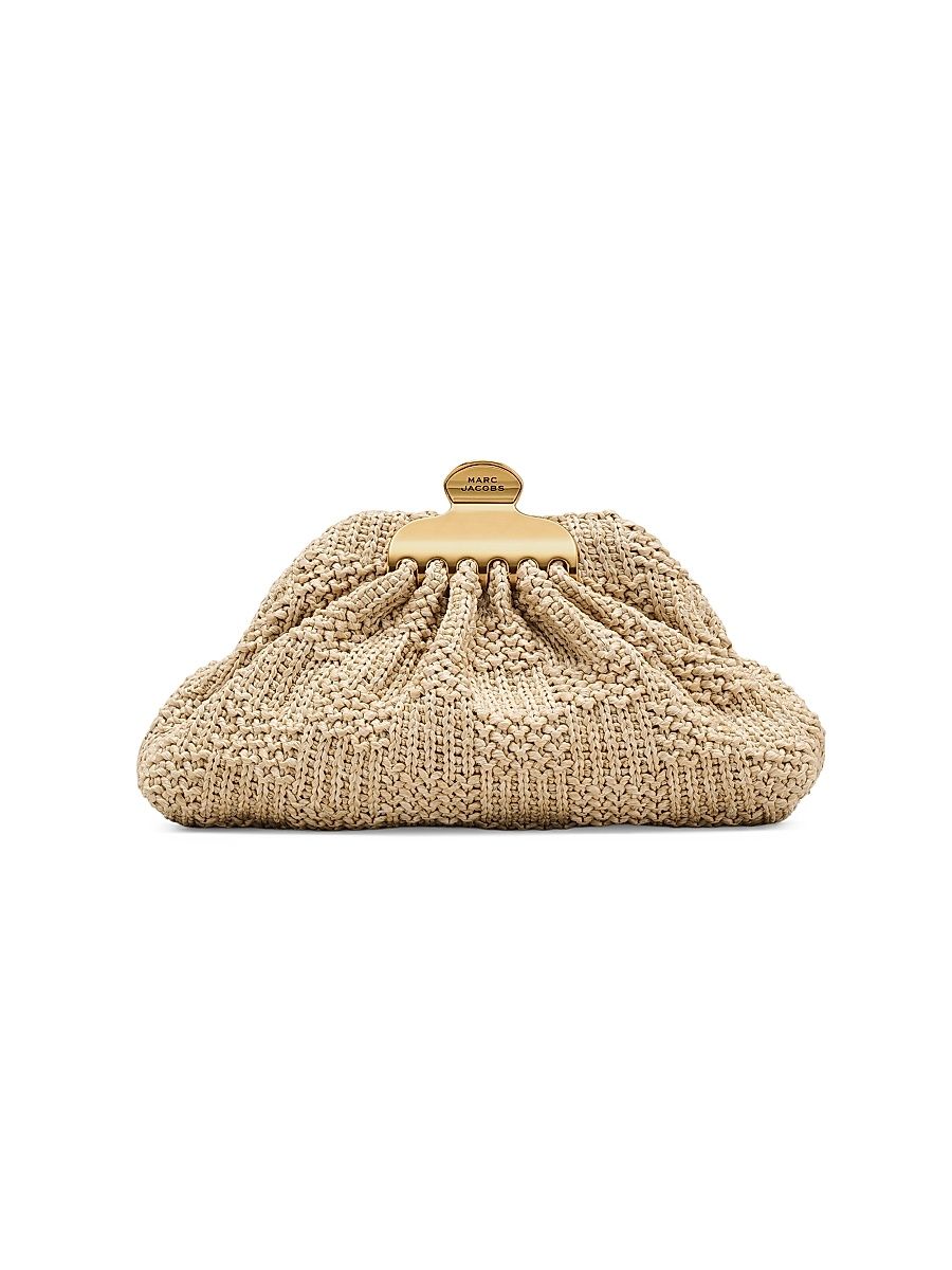 Women's The Summer Woven Glam Claw Clip Small Clutch - Natural