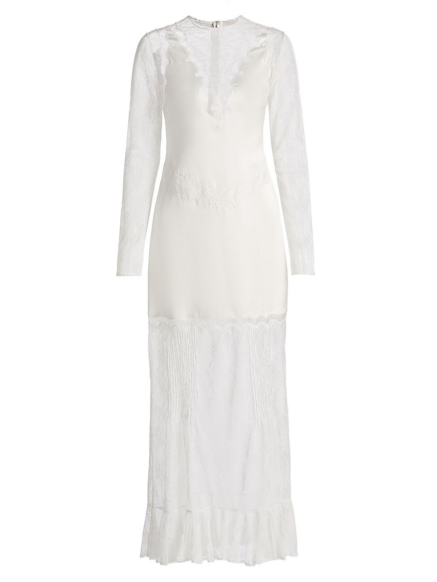 Women's Alicia Lace Midi-Dress - Ivory - Size 8