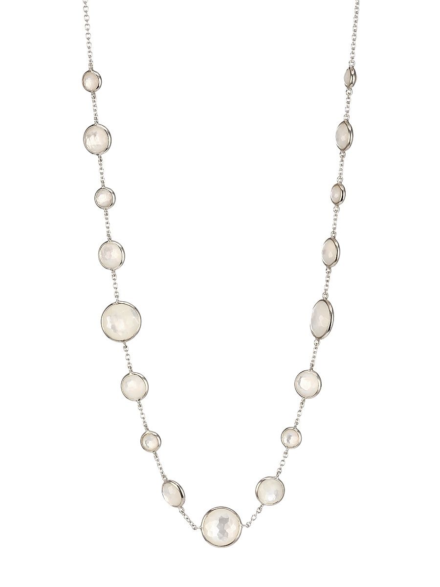 Women's Lollipop Short Lollitini Sterling Silver, Mother-Of-Pearl & Doublet Necklace - Silver - Size 18