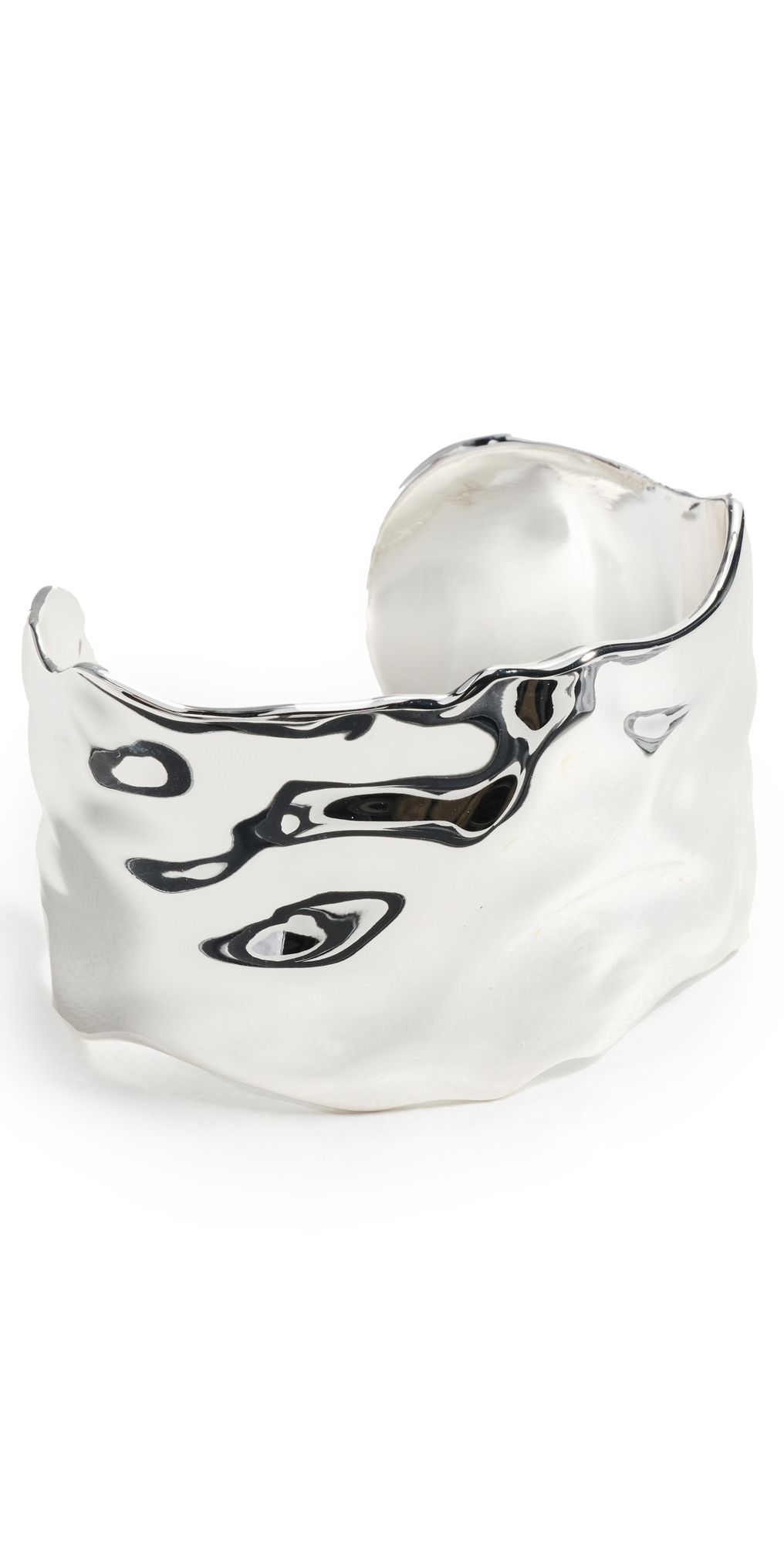 Ettika Thick Sculpted Cuff Silver One Size