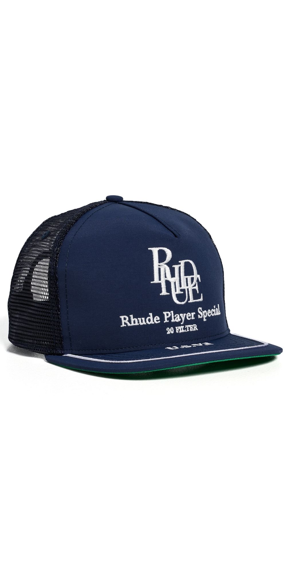 Rhude Player Special Trucker Hat Navy / White One Size