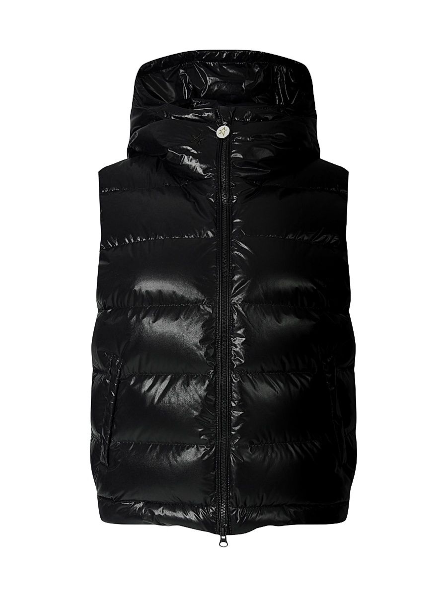 Women's Polar Flare Hooded Down Vest - Black - Size XL
