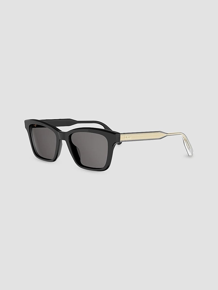 Women's DioRibbon S2I 53MM Rectangular Sunglasses - Black Grey