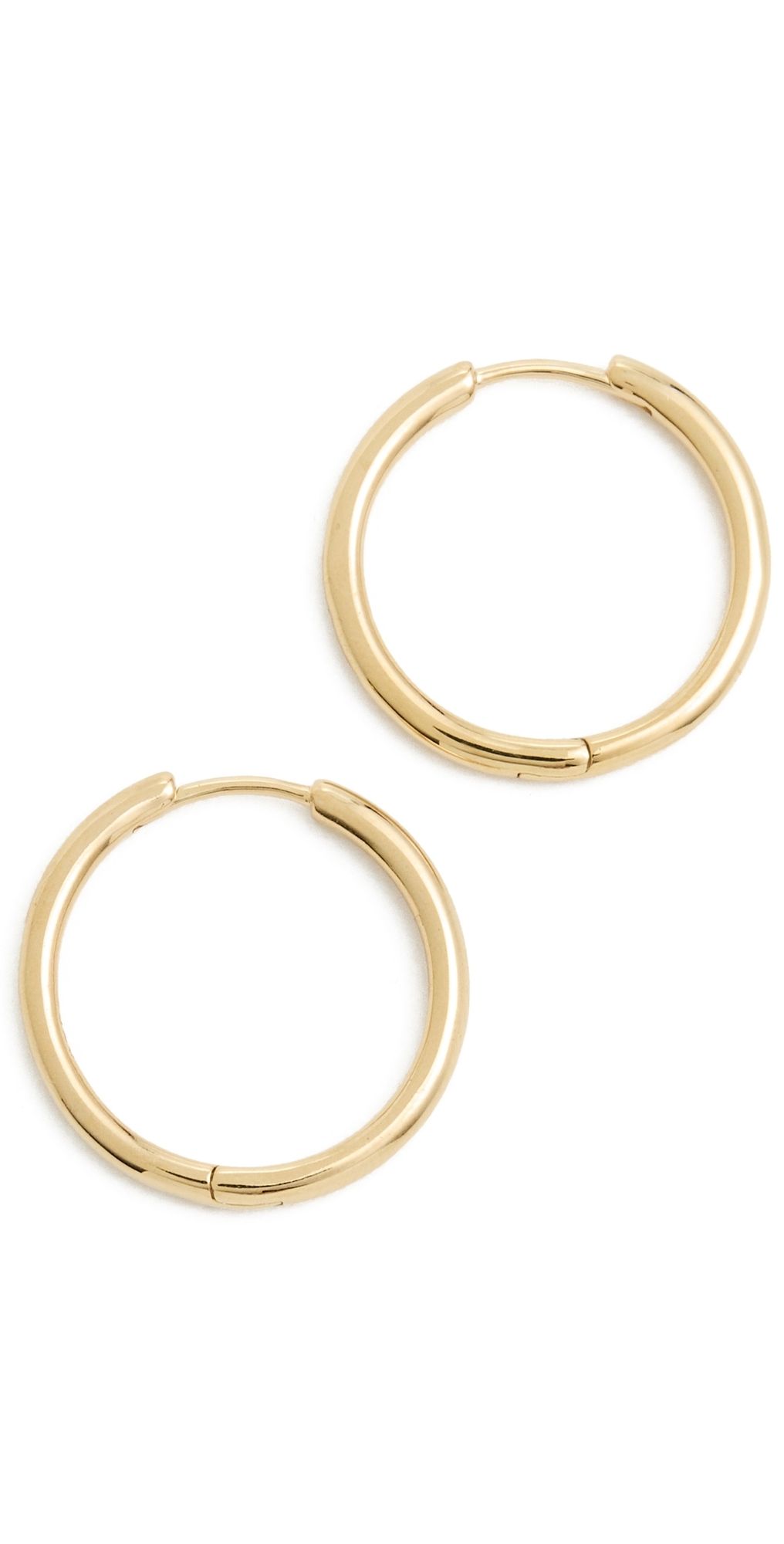Madewell Demi Skinny Medium Hoop Earrings 14K Gold One Size