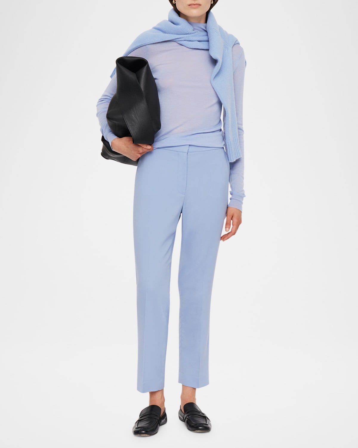 Vilar Cropped Straight-Leg Crepe Pants