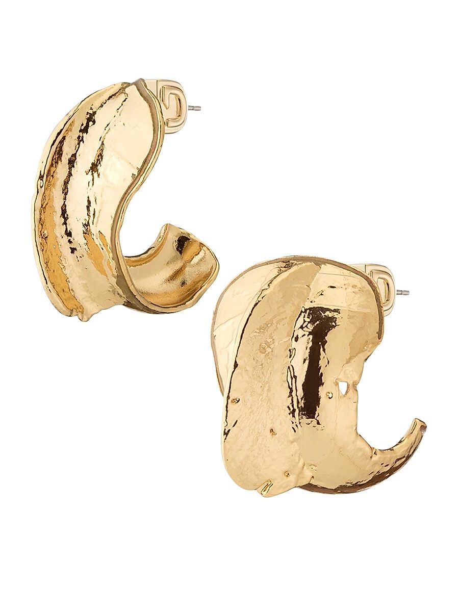 Women's Shell 12K-Gold-Plated Statement Earrings - Gold