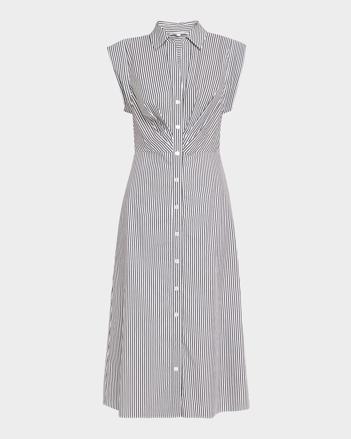 Sleeveless Haydon Striped Shirtdress