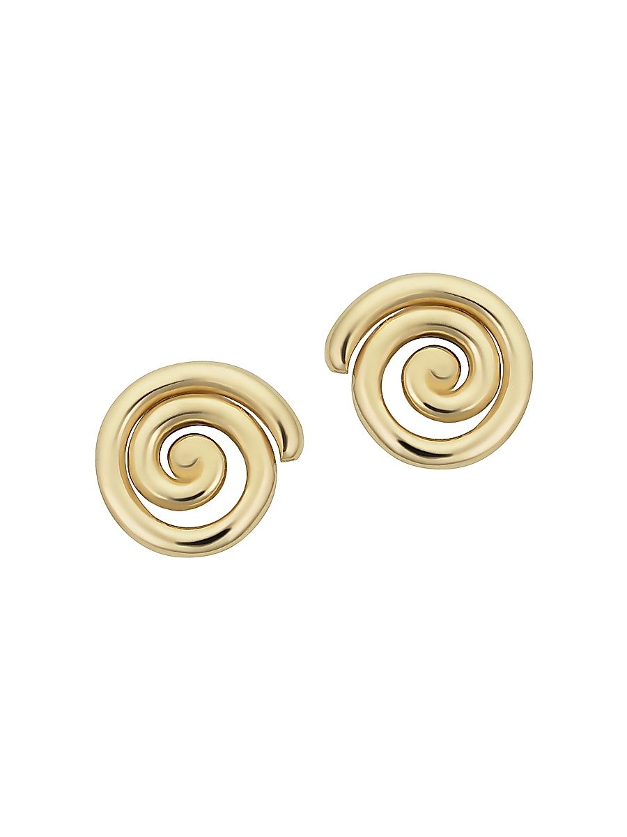 Women's 14K Yellow Gold Da Vinci Round Studs - Yellow Gold