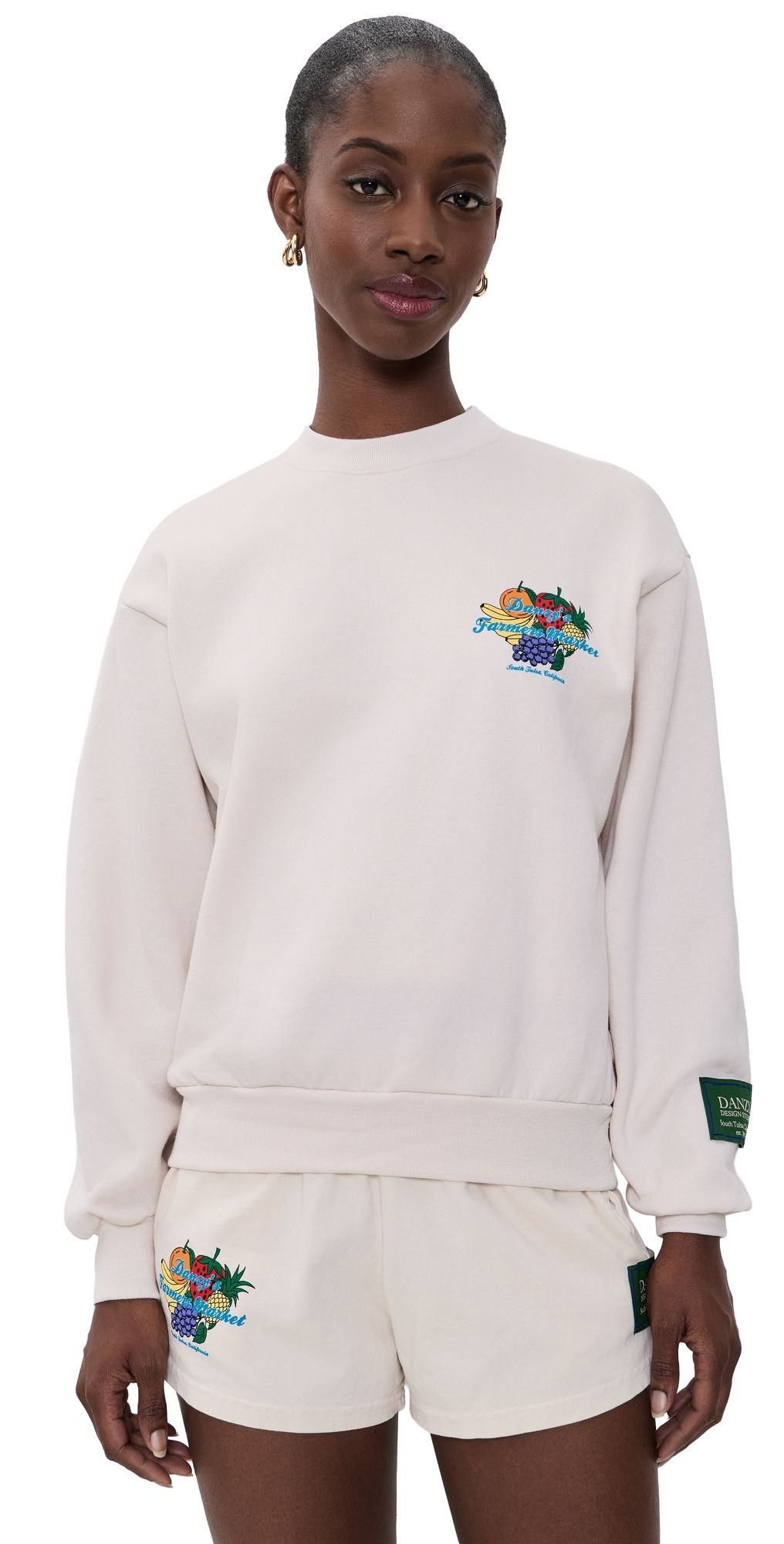 DANZY Farmers Market Crew Sweatshirt Cream S