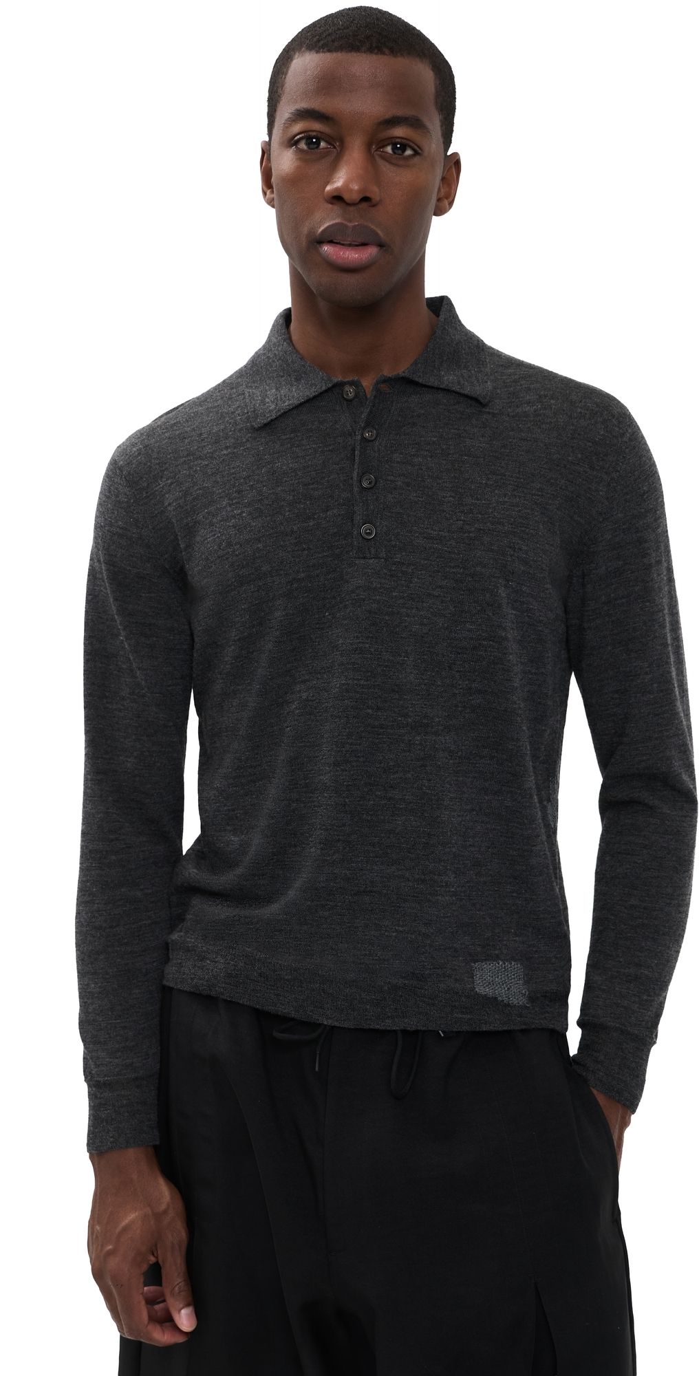 Maison Margiela Polo Shirt Pullover Medium Grey L