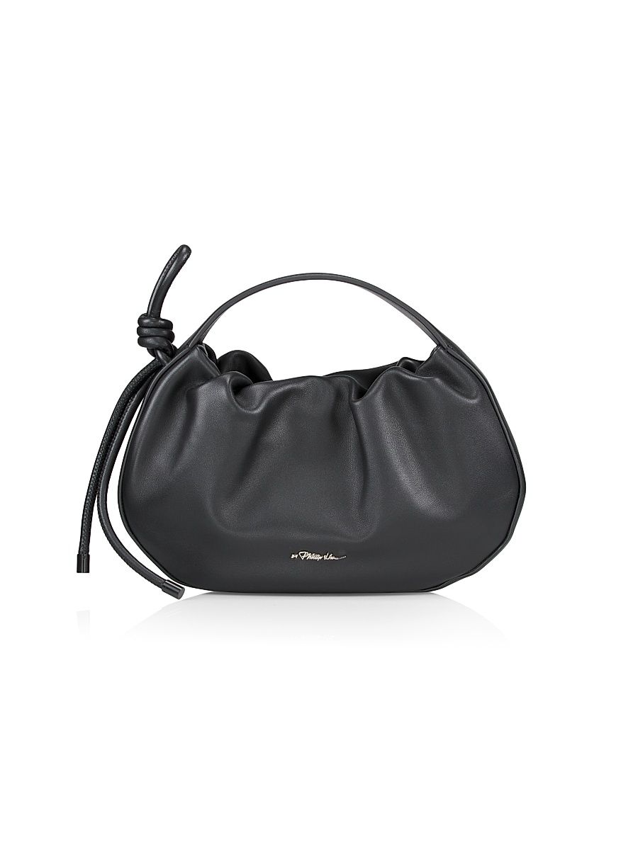 Women's Mini Origami Leather Bag - Black