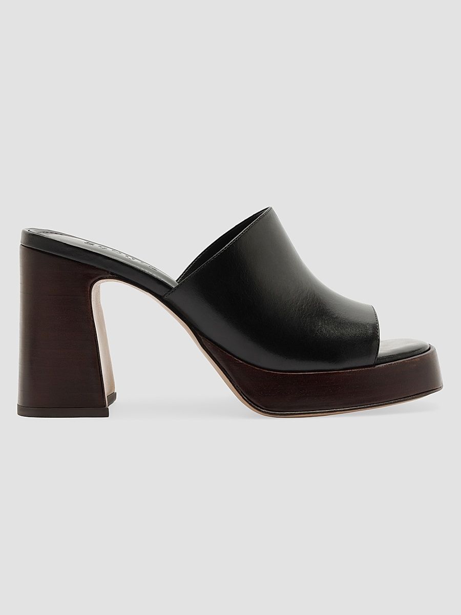 Women's Rowan 95MM Leather Block-Heel Mules - Black - Size 11
