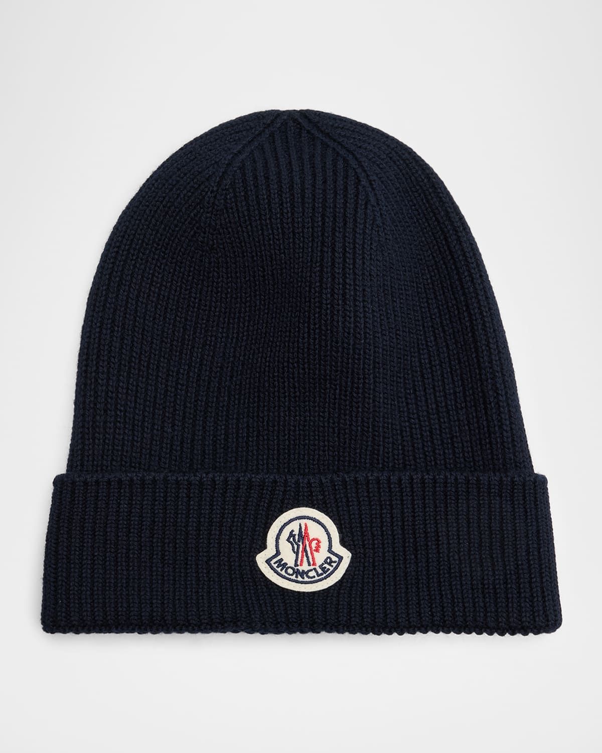 Men & apos;s Ribbed Wool Logo Beanie Hat