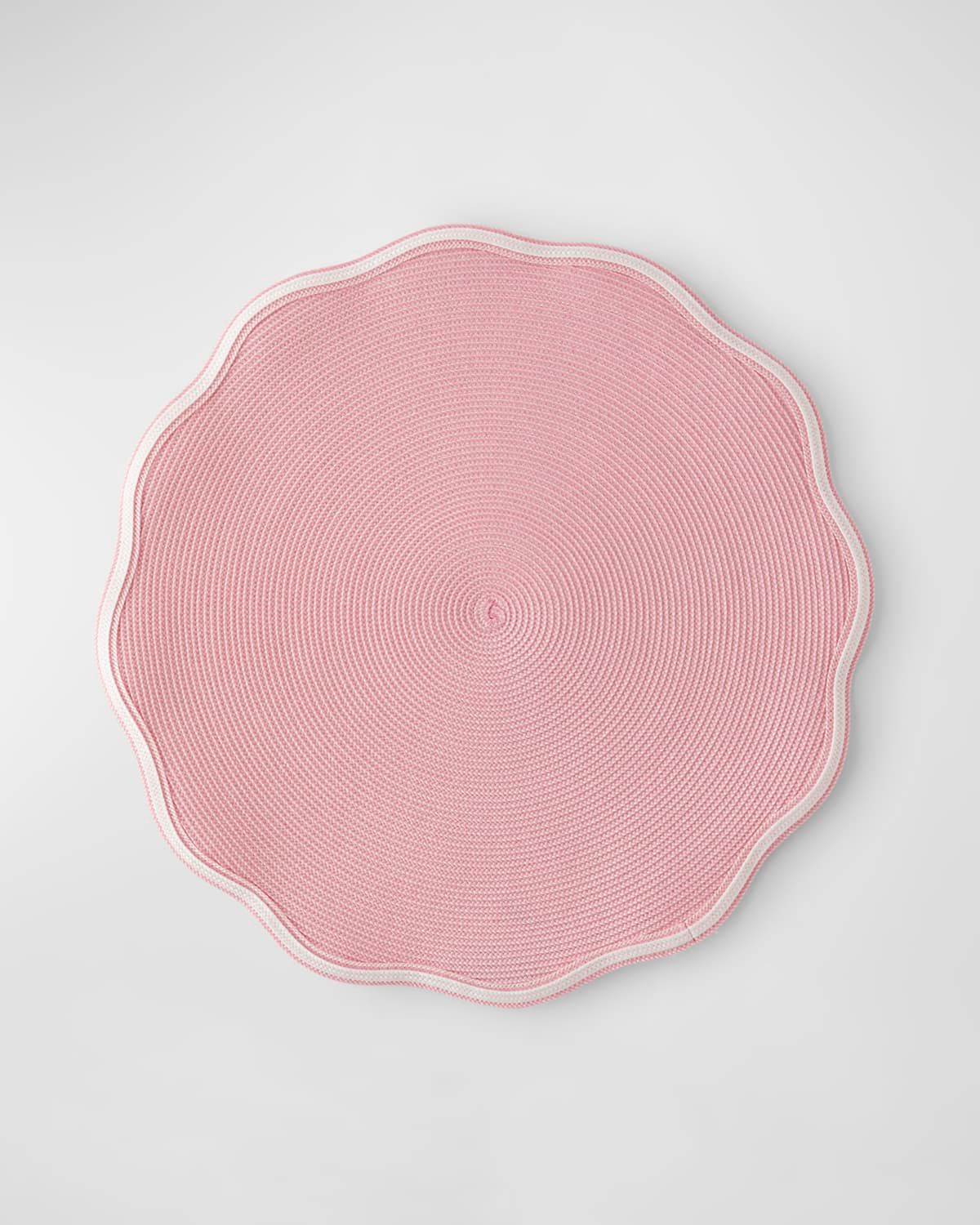 Piped Round Scallop Placemats, Set of 4