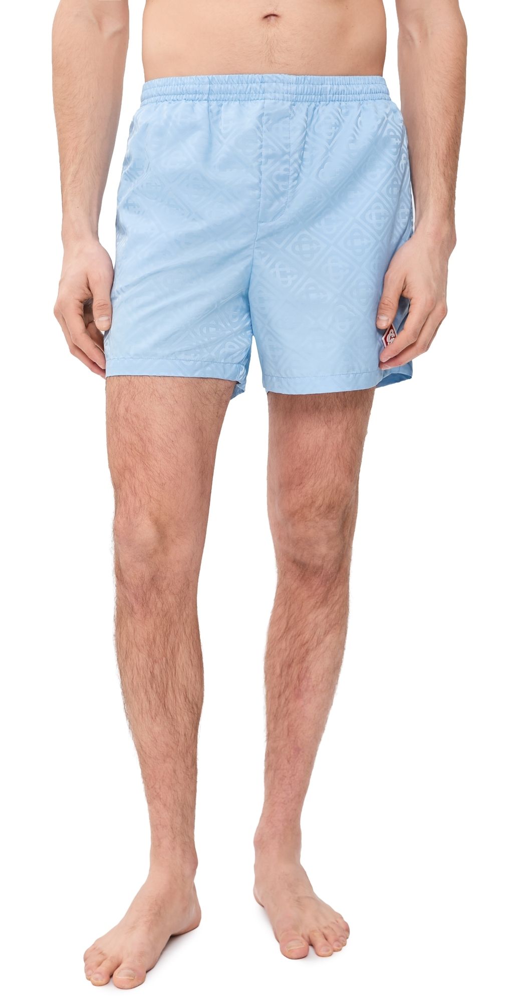 Casablanca Monogram Jacquard Swim Shorts Blue L