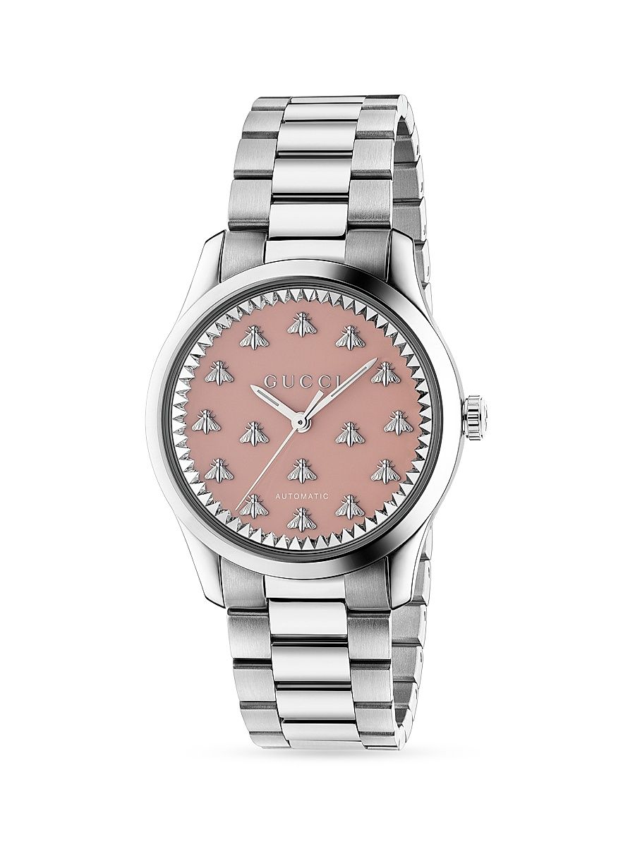 Men's G-Timeless Automatic Stainless Steel Bracelet Watch - Silver