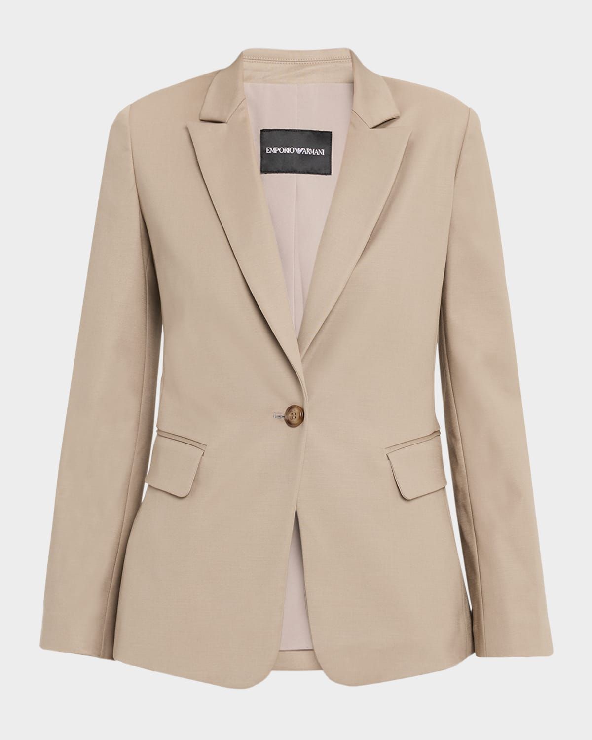 Cotton Couture Single-Button Blazer