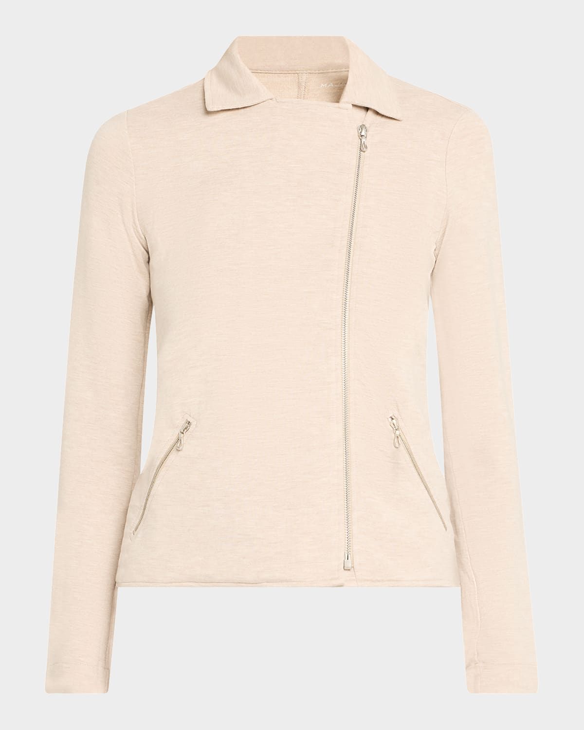 Zip-Front French Terry Moto Jacket